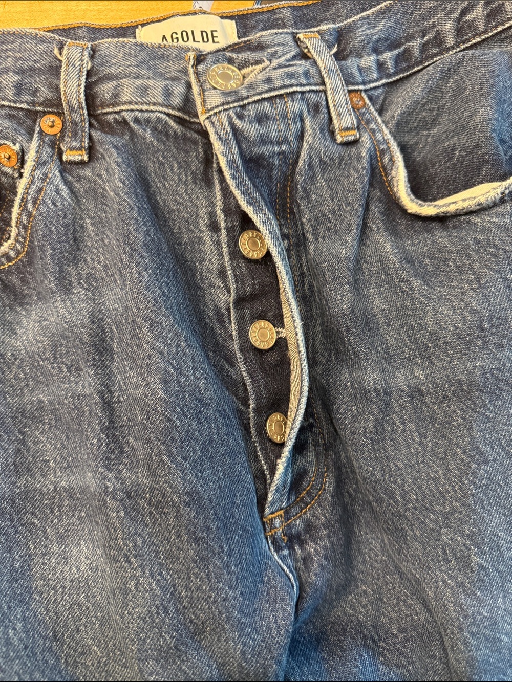 Agolde Dame High Rise Wide Leg Jeans 28x33 - Picture 3 of 6